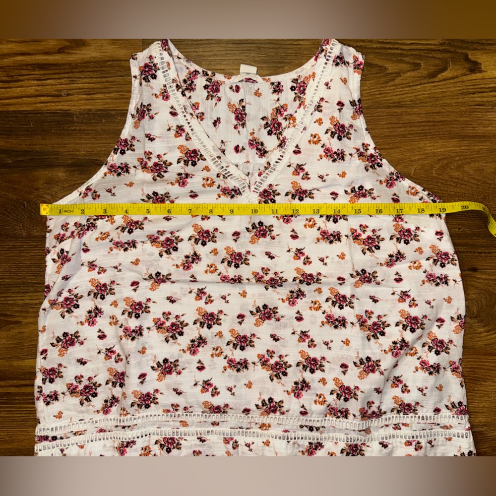 CASLON Floral Tank Top size M - Picture 10 of 12